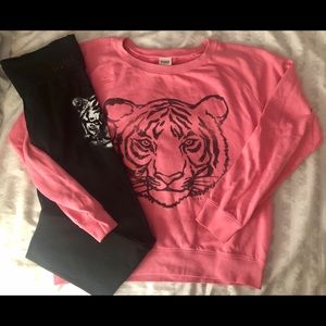 PINK Victoria’s Secret Tiger crew set